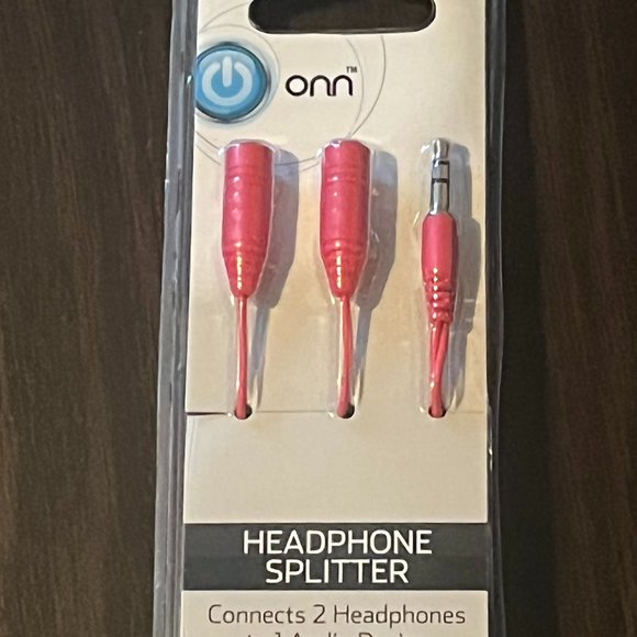 ONN Headphone Splitter Pink - Picture 1 of 2